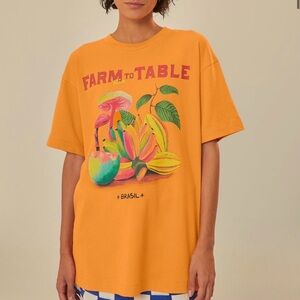 FARM RIO - Orange Rio To Table Organic Cotton T Shirt